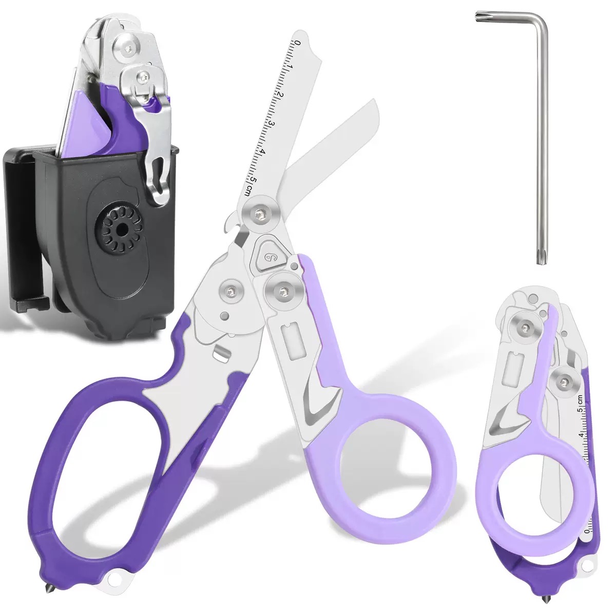 Многофункциональный спасательный инструмент 6-в-1: Многофункциональные медицинские ножницы