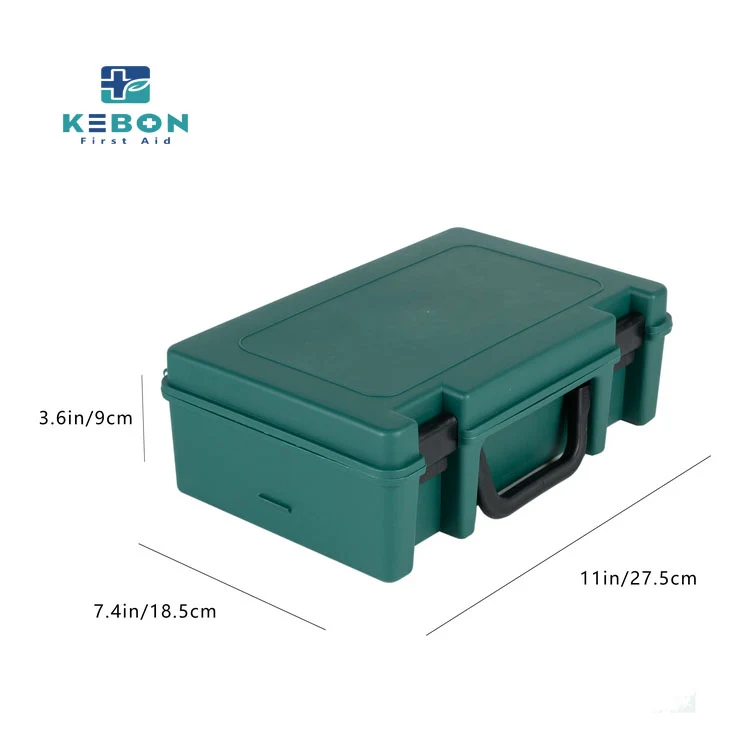 Green Plastic First Aid Kit